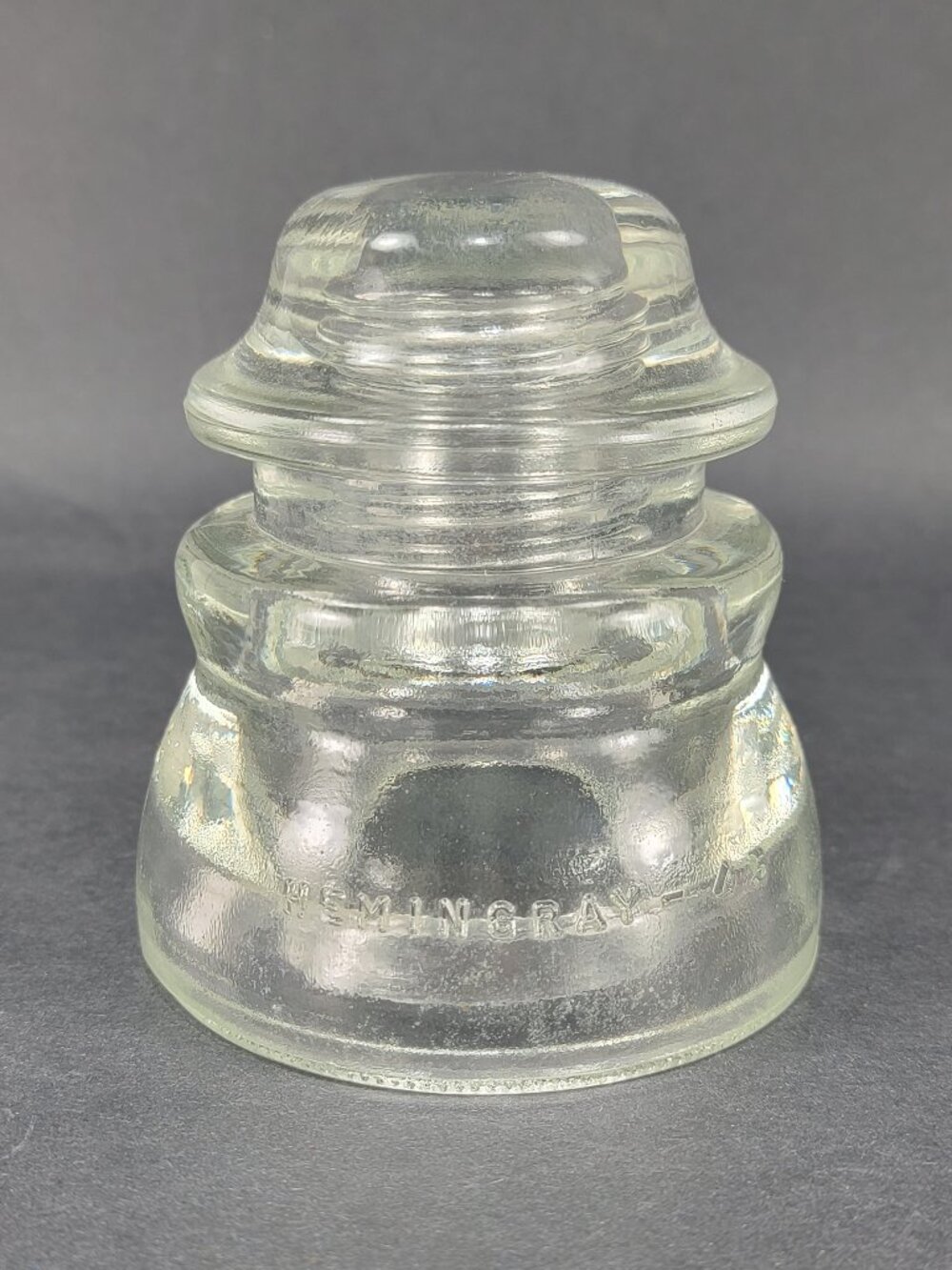 Vtg Hemingray 45 Clear Glass Insulator Electric Made in USA 16 54
